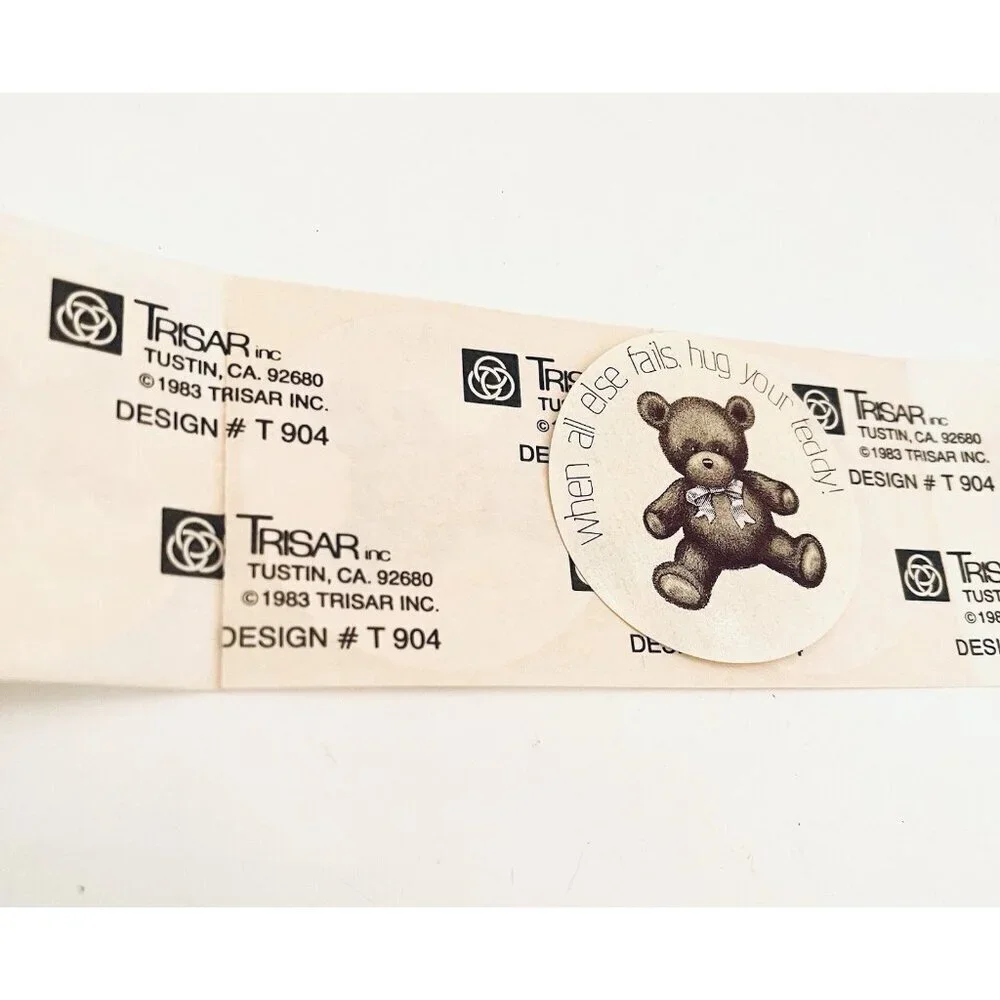 Small Lot of Vintage Teddy Bear Gift Wrap Sheets Bags  Scrapbooking Junk Craft